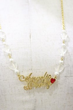 画像1: Angelic Pretty / Angelicプレートネックレス  ゴールド H-25-08-11-023-AP-AC-NS-ZH