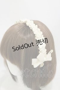 m petit by misako / ギャザーリボンカチューシャ  生成り H-25-08-11-030-LO-AC-NS-ZH