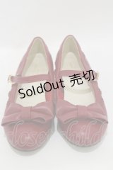 axes femme kawaii / ローヒールリボンパンプス  L(24.5cm) レッド H-25-08-11-032-AX-SH-NS-ZH