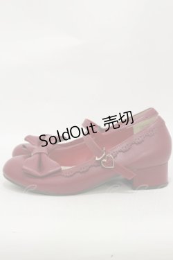 画像2: axes femme kawaii / ローヒールリボンパンプス  L(24.5cm) レッド H-25-08-11-032-AX-SH-NS-ZH