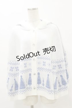 画像1: axes femme / アナと雪の女王/ケープ M オフ/サックス H-25-08-11-047-AX-JA-NS-ZT484