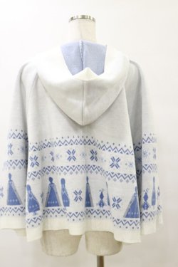画像2: axes femme / アナと雪の女王/ケープ M オフ/サックス H-25-08-11-047-AX-JA-NS-ZH