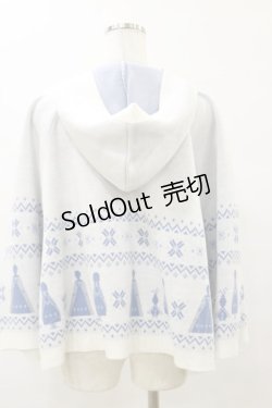 画像2: axes femme / アナと雪の女王/ケープ M オフ/サックス H-25-08-11-047-AX-JA-NS-ZT484