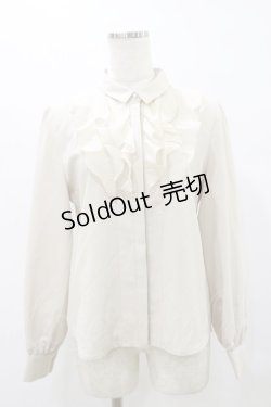 画像1: an another angelus / シアーラッフルフリルシャツ Free IVORY H-25-08-11-048-CA-BL-NS-ZH