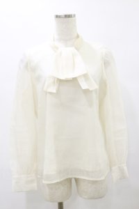 an another angelus / シアー変形ボウタイブラウス Free IVORY H-25-08-11-049-CA-BL-NS-ZH
