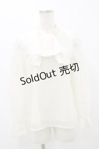 an another angelus / シアー変形ボウタイブラウス Free IVORY H-25-08-11-049-CA-BL-NS-ZH