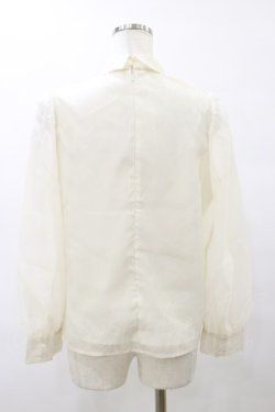 画像2: an another angelus / シアー変形ボウタイブラウス Free IVORY H-25-08-11-049-CA-BL-NS-ZH
