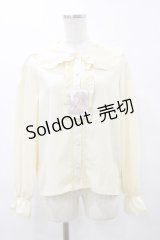 m petit by misako / AM マルエリフリルブラウス M 生成り H-25-08-11-050-LO-BL-NS-ZH