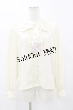 画像1: m petit by misako / AM マルエリフリルブラウス M 生成り H-25-08-11-050-LO-BL-NS-ZH