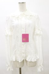 Angelic Pretty / シンプルピンタック付け袖ブラウス Free オフ H-25-08-11-051-AP-BL-NS-ZH