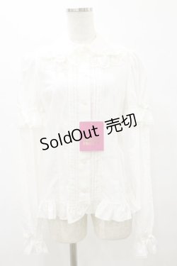 画像1: Angelic Pretty / シンプルピンタック付け袖ブラウス Free オフ H-25-08-11-051-AP-BL-NS-ZH