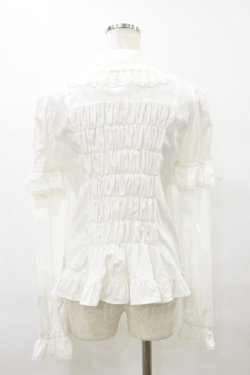 画像2: Angelic Pretty / シンプルピンタック付け袖ブラウス Free オフ H-25-08-11-051-AP-BL-NS-ZH