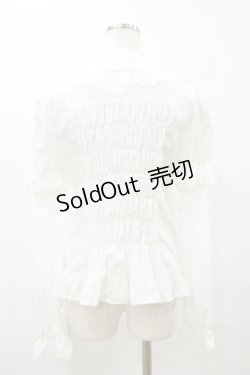 画像2: Angelic Pretty / シンプルピンタック付け袖ブラウス Free オフ H-25-08-11-051-AP-BL-NS-ZH
