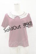 axes femme / レース衿プルオーバー M ワイン H-25-08-12-050-AX-TO-NS-ZH