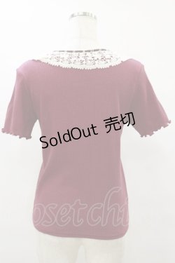画像2: axes femme / レース衿プルオーバー M ワイン H-25-08-12-050-AX-TO-NS-ZH
