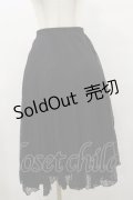 axes femme / レーシーロングスカート M ブラック H-25-08-12-057-AX-SK-NS-ZH