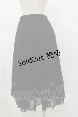 画像2: axes femme / レーシーロングスカート M ブラック H-25-08-12-057-AX-SK-NS-ZH