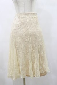 axes femme / レーシーロングスカート M 生成り H-25-08-12-058-AX-SK-NS-ZH