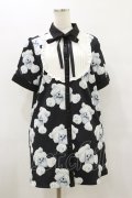 DearMyLove / くま柄シャツワンピース  M ブラック H-25-08-12-060-EL-OP-NS-ZH