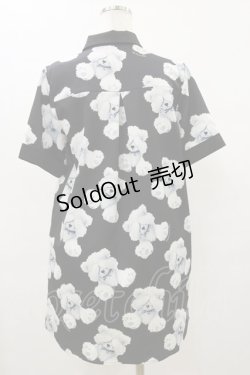 画像2: DearMyLove / くま柄シャツワンピース  M ブラック H-25-08-12-060-EL-OP-NS-ZH
