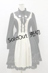 axes femme kawaii / リボンレースブロッキングワンピース M ブラック H-25-08-12-061-AX-OP-NS-ZH