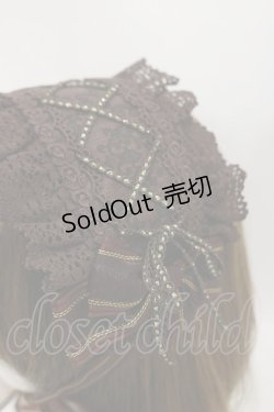 画像2: BABY,THE STARS SHINE BRIGHT / 薔薇咲く夜に訪れる不思議な物語柄ヘッドドレス  ブラウン H-25-08-12-008-BA-AC-NS-ZH