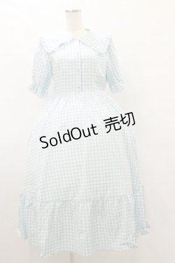 画像1: m petit by misako / AM*ギンガムCHKワンピース M サックス H-25-08-12-065-LO-OP-NS-ZH