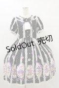 metamorphose / すみれのブーケ半袖ワンピース サイズ1 ブラック H-25-08-12-067-ME-OP-NS-ZH