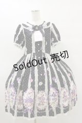 metamorphose / すみれのブーケ半袖ワンピース サイズ1 ブラック H-25-08-12-067-ME-OP-NS-ZH