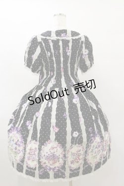 画像2: metamorphose / すみれのブーケ半袖ワンピース サイズ1 ブラック H-25-08-12-067-ME-OP-NS-ZH