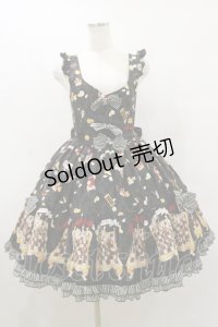 metamorphose / Nostalgic chessboardフリルジャンパースカート Free ブラック H-25-08-12-069-ME-OP-NS-ZH