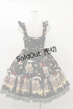 画像2: metamorphose / Nostalgic chessboardフリルジャンパースカート Free ブラック H-25-08-12-069-ME-OP-NS-ZH
