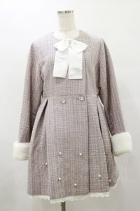 Ank Rouge / ツイードドーリーコート M ピンク H-25-08-12-070-CA-CO-NS-ZH
