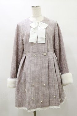 画像1: Ank Rouge / ツイードドーリーコート M ピンク H-25-08-12-070-CA-CO-NS-ZH