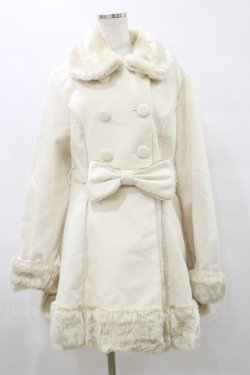 画像1: DearMyLove / ファーカラーハートコート 3L オフ H-25-08-12-072-EL-CO-NS-ZH