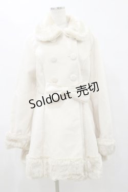 画像1: DearMyLove / ファーカラーハートコート 3L オフ H-25-08-12-072-EL-CO-NS-ZH