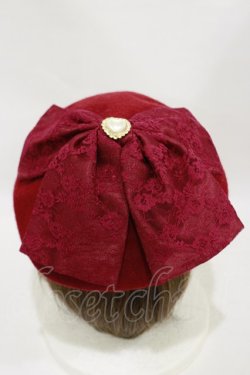 画像1: Princess Melody / パールハートレースリボンベレー  ワイン H-25-08-12-011-EL-AC-NS-ZH