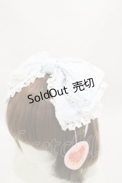 画像1: BABY,THE STARS SHINE BRIGHT / キャメロンカチューシャ(綿サテン)  サックス H-25-08-12-012-BA-AC-NS-ZH