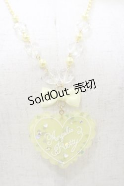 画像1: Angelic Pretty / トッピングハートネックレス  イエロー H-25-08-12-016-AP-AC-NS-ZH