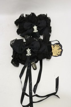 画像1: ALICE and the PIRATES / クラウン靴下留め  ブラック H-25-08-12-021-PA-ZA-NS-ZH