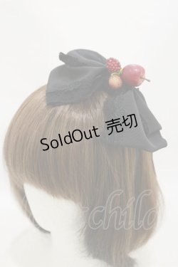 画像1: BABY,THE STARS SHINE BRIGHT / 赤いひとかけらのMarchenグログランリボンカチューシャ  エンジ H-25-08-12-002-BA-AC-NS-ZH