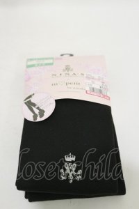 m petit by misako / ECAMタイツNIロゴキモウ L~LL ブラック H-25-08-12-025-LO-ZA-NS-ZH