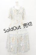 Miss Point（海外ロリータブランド） / Cat Rose Tea ワンピース（タイプ1） XL サックス H-25-08-12-034-EL-OP-NS-ZH