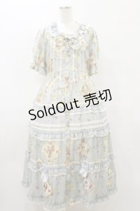 Miss Point（海外ロリータブランド） / Cat Rose Tea ワンピース（タイプ1） XL サックス H-25-08-12-034-EL-OP-NS-ZH
