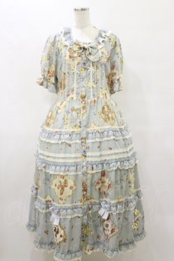 画像1: Miss Point（海外ロリータブランド） / Cat Rose Tea ワンピース（タイプ1） XL サックス H-25-08-12-034-EL-OP-NS-ZH
