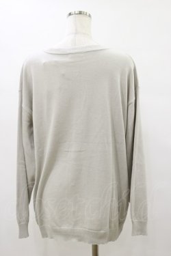 画像2: axes femme / バラ刺しゅうニットカーディガン LL グレー H-25-08-12-037-AX-TO-NS-ZH
