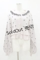 Princess Melody / ハート柄ショートカーディガン Free ピンク/ブラック H-25-08-12-038-EL-TO-NS-ZH