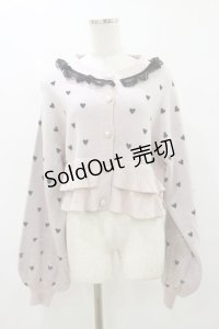 Princess Melody / ハート柄ショートカーディガン Free ピンク/ブラック H-25-08-12-038-EL-TO-NS-ZH