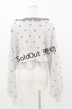 画像2: Princess Melody / ハート柄ショートカーディガン Free ピンク/ブラック H-25-08-12-038-EL-TO-NS-ZH