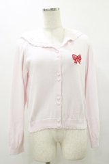 Nile Perch / リボンワッペンセーラーカーディガン Free ピンク H-25-08-12-041-LO-TO-NS-ZH